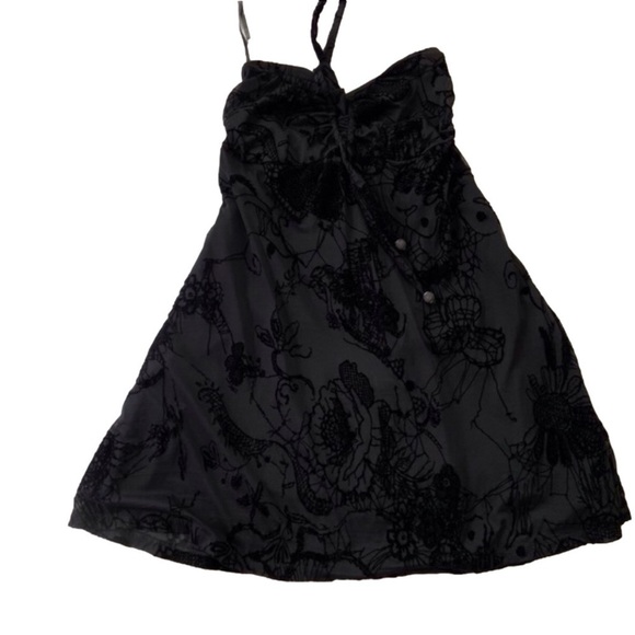 Shan mini dress cover up black halter neck mini size 10 resortwear summer spring - Picture 1 of 15